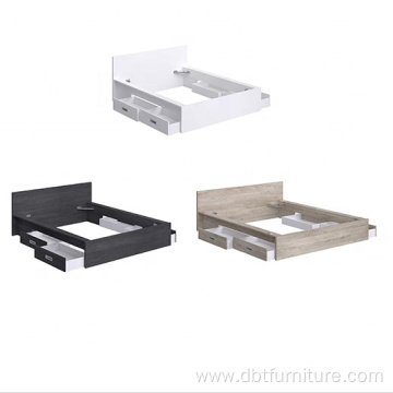 4 Drawers Double Bed Frame Bed with Headboard